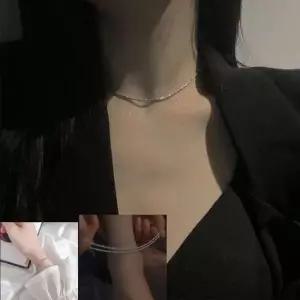 실버팔찌 세련된 실버 목걸이 발찌 팔찌 3종세트 S925은