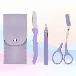 WL 눈썹 정리 도구 3종 set 눈썹칼 숱가위 트위저 쪽집게