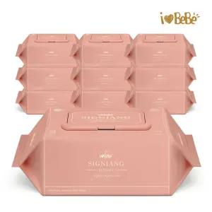 [아이러브베베]시그니앙75 선셋 77매 10팩 캡형 75g 고평량 엠보 아기물티슈