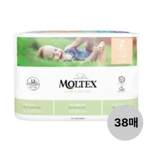 몰텍스 유아 아기 통잠 밴드형 기저귀 2단계 38매 1팩