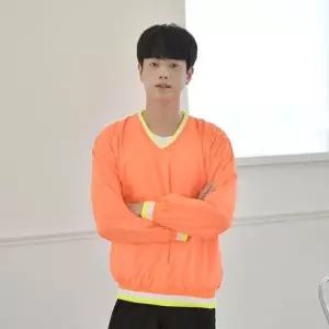 WL 교복몰 형광 바람막이 브이넥 티셔츠 4color (남여공