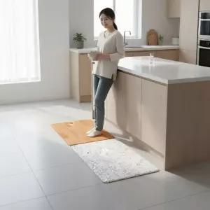 국산 주방 쿠션매트 고밀도 PVC 양면 발매트 10T 44x120 대형