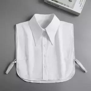 스탠다드 랩블라우스 뾰족 프릴 니트 포인트 러 이너 코튼 레이어드 넥케이프 카라 이중