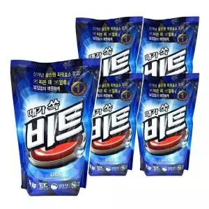 라이온 MPH699J7 때가쏙 비트 분말 세제 일반용 리필 1.5kg 5개