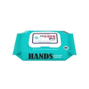 손세정물 티슈 80매 1팩 손 전용 청결 위생