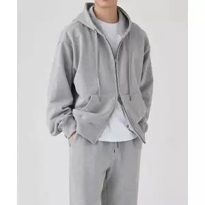 TOFFEE 2WAY 스? 후드 집업 (MELANGE GREY)
