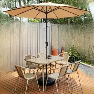 야외용 테이블 세트 파라솔 테라스 마당 정원 의자