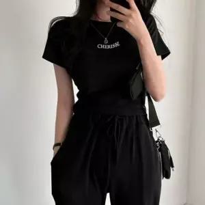 여성 여름 캐주얼 반팔 조거팬츠 편한 셋업 조거팬츠 반팔티셔츠 셋업 여름패션의류 세트의류 여성