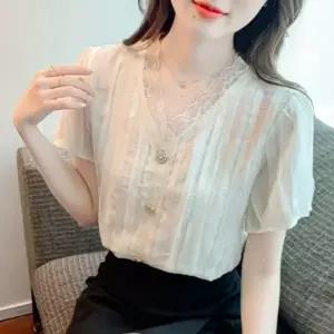 여성블라우스 블라우스 기본상의 원픽 셔츠 여름 기본데일리룩 루즈핏 베이지컬러 데일리룩 반팔 여성 남방