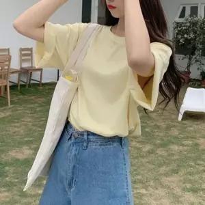 여성 6컬러 캐주얼 심플 핏 반팔 티셔츠 패션티셔츠 여자 반팔 여름티셔츠 여성티셔츠