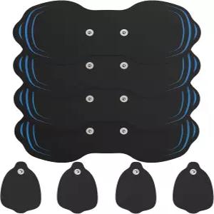 텐 유닛 전극 패드 4팩 - 7.14인치 x 2.9인치 교체 표준 3.5mm 스냅온 커넥터 571C 및 023B 무선 TENS 호환