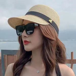 휴양지 햇 썬캡 2컬러 볼캡 모자 썬바이저 데일리 밀짚 여름 모두팜