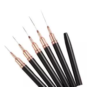 [셀러에이드]네일아트 블랙 라이너 세필 브러쉬 5mm + 캡 등 5종