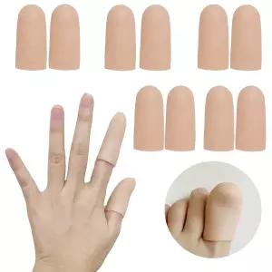 크리스키코미 10Pcs 젤 핑거코트 미디엄 프로텍터 지원 신소재 슬리브로 트리거 손 습진 균열 관절염 등에