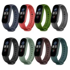 Xiaomi Mi Band 7 6 5 4 3 용 실리콘 시계 스트랩 손목 밴드 스포츠 팔찌 MiBand 3/4 Smartwatch 액세서리