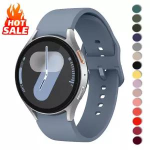 삼성 갤럭시 시계 용 실리콘 스트랩 7 6 5 4 44mm 프로 스포츠 밴드 팔찌 Watch6 클래식