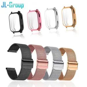 Redmi Watch 5 액티브 밴드용 금속 스트랩 케이스 화면 보호기 포함 Lite 시계 팔찌