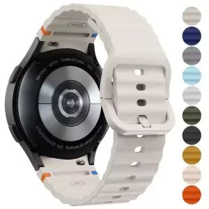 삼성 갤럭시 시계 7 FE 6 4 클래식 5 프로 44mm 팔찌 Watch6 스트랩에 대한 원래 실리콘 밴드