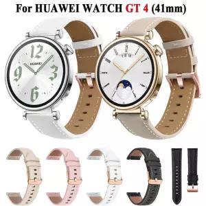 화웨이 워치 GT 4 용 가죽 스트랩 41mm 스마트 밴드 손목 팔찌 액세서리 신제품