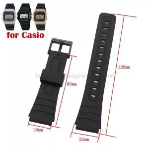 CASIO 실리콘 시계 스트랩 용 팔찌 12/14/16/18/20/22mm W800H SGW400 F91W F84 F105/108 A158/168