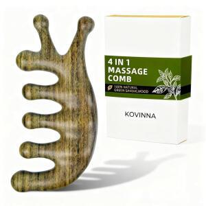 KOVINNA GREEN 얼굴 바디용 도구 IN 마사지 SANDALWOOD 구아샤 두피