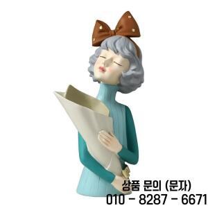 모던 보우 부케 걸 화병 건조 거실 장식 귀여운 조각상 피규어 홈