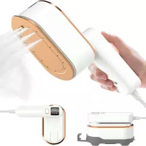 의류용 여행용 스티머 다리미 - 1200W 휴대용 LCD 화면이 있는 스팀 레벨 3개 드레스 셔츠 가정용 10S 고속