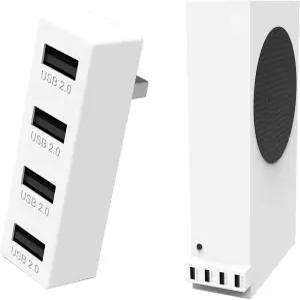 Xbox Series S용 JZWShop 4 포트 USB 허브 2.0 S 콘솔과 호환되는 고속 스플리터 확장 어댑터