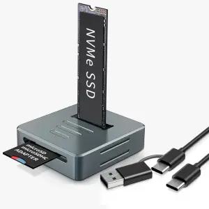 M.2 에서 USB 리더 어댑터 10Gbps 도크 SSD 및 SD 카드용 3.2 PCIe 인클로저
