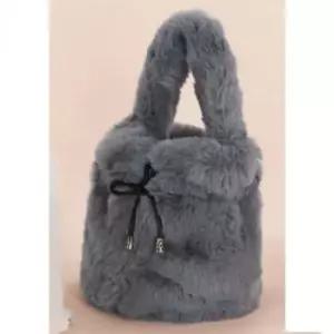 겨울용 캐주얼 복조리 버킷백 회색 숄더백 데일리 가방 겨울토트백 여성쇼퍼백