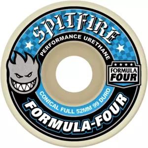 스핏파이어 포뮬러 원뿔형 풀 스케이트보드 휠 4개 - 58mm 99a 흰색(4개 세트)
