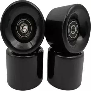 베어링이 있는 스케이트보드 휠 경도 60mm 92a 4개 세트(블랙)
