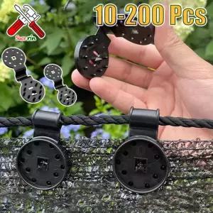 10-200pcs 그늘 천 클립 패브릭 클램프 그물 메쉬 커버 Sunblock 정원 뒷마당 온실 그로밋 액세서리