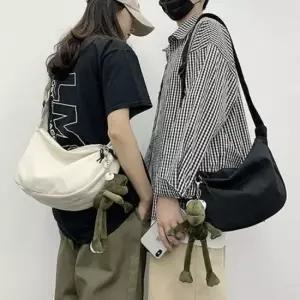 학생 여름 가방 크로스 호보백 캔버스 대학생 가방 대학생가방 옆으로매는가방