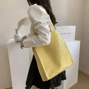 스네이크 가죽 빅 토트백 여성 숄더백 데일리 가방 캐주얼백