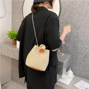 개성 여름 밀짚 복조리백 크로스백 여성 토트백 여름가방 왕골숄더백 왕골가방 여행가방