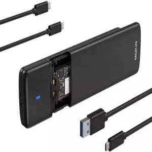 MOKiN M.2 SATA 인클로저 리더 도구 없는 PCIe SSD to USB C 어댑터 케이스