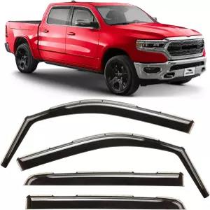 트럭용 보론 글래스 채널 내 내구성이 뛰어난 레인 가드 Dodge RAM 1500 2019-2026 크루 캡 윈도우