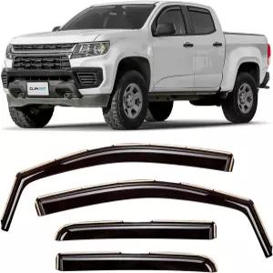 Chevy Colorado GMC Canyon 2015？2022 크루 캡 창문 디플렉터 통풍구 바이저 4피스 세트 - 615082LP를 위한
