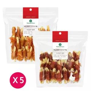 네츄럴코어 오리/치킨말이 황태 220g x 5개 애견간식