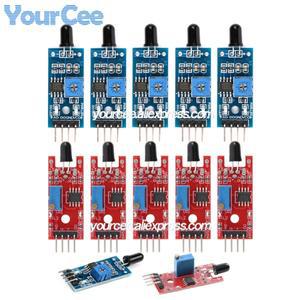 10pcs1pc LM393 비교기 화염 센서 모듈 화재 원인 감지 보드 IR 적외선 수신기 DIY 전자 블록