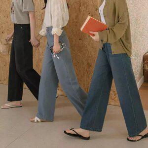 윈드 린넨터치 와이드 데님팬츠(숏/롱)