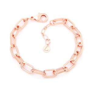 클립 S / 14Kgp 여자 패션 볼드 레이어드 로즈골드 체인 예쁜 우정 팔찌