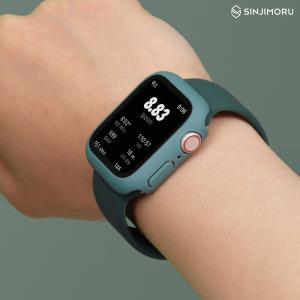 신지모루 애플워치 강화유리 케이스 11/10/9/8/7/6/5/4/3/SE2/SE/울트라 2 풀커버 일체