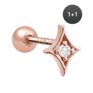 14K 골드필드핀 샤인 여성 데일리 패션 심플 피어싱 1+1