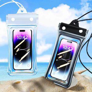 핸드폰 방수팩 IPX8 물놀이방수팩 PCV 4중잠금 수영장 워터파크 ODM-WTPF3