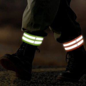 J2K 형광 반사각반 2p 작업 발목 반사밴드 야간 러닝 싸이클