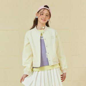 [오션스카이] [2color] 여아 바시티 크롭 점퍼