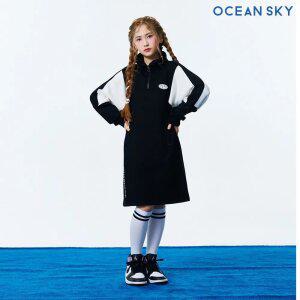 [오션스카이] 여아 지퍼 카라 절개 원피스-CAJG6153B03