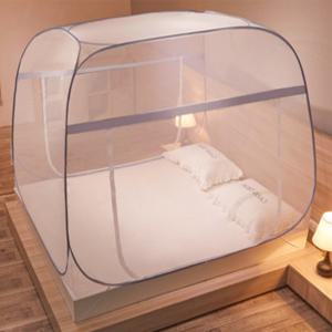 반디비 침대 원터치 모기장 텐트 사각 접이식 BM18 전면 그물망 해충방지